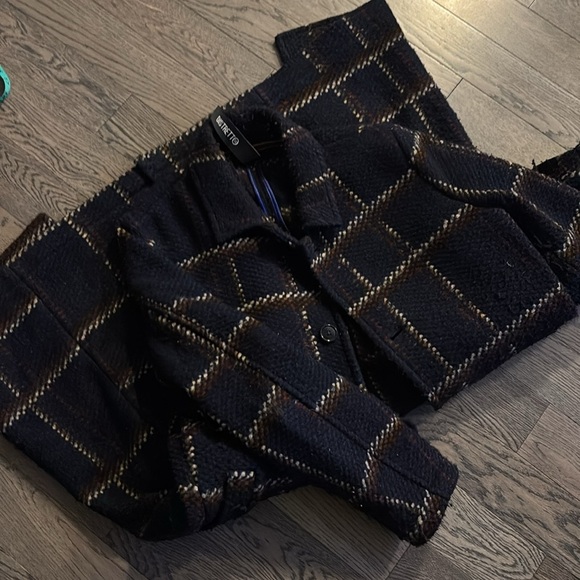 DISTRETT Made in Italy Vintage style men’s plaid wool coat Sz XL - Picture 15 of 17